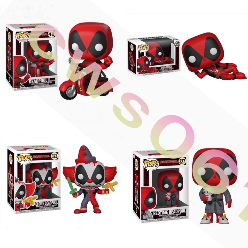 FUNKO POP Marvel Deadpool 2 Cosplay Paseo A La Cama Payaso Tumbado Vinilo  Modelo Juguetes