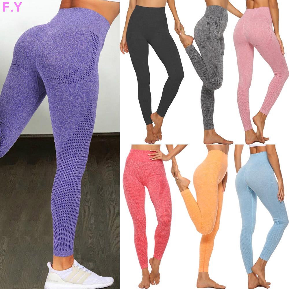 Pantalones de Yoga sin costuras para mujer ropa deportiva elástica de  Likrtyny cintura alta para ejercicio atlético Leggings de Fitness ropa  deportiva