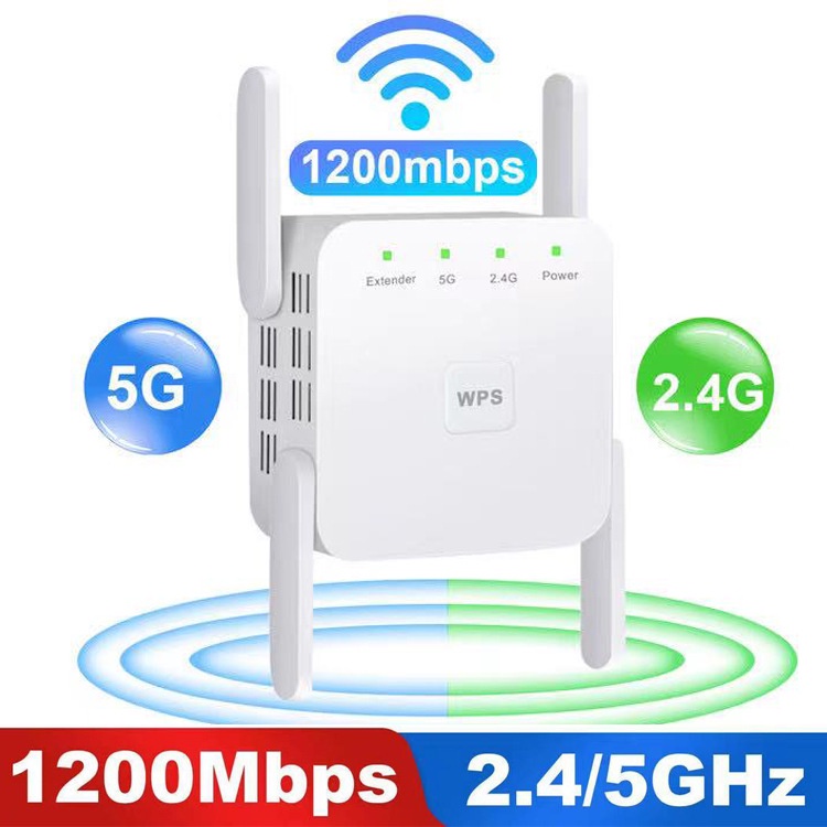 Repetidor Wifi 5ghz 1200mbps Router 2.4g Extensor De Largo Alcance