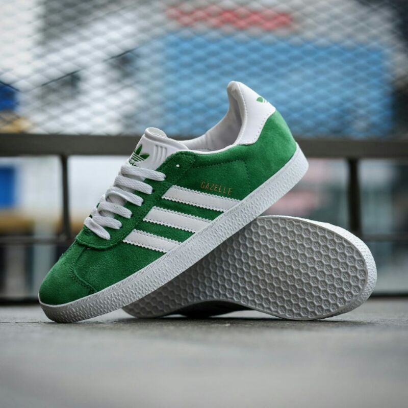 Aislante imagen Perfecto Adidas GAZELLE verde blanco zapatos | Shopee Colombia