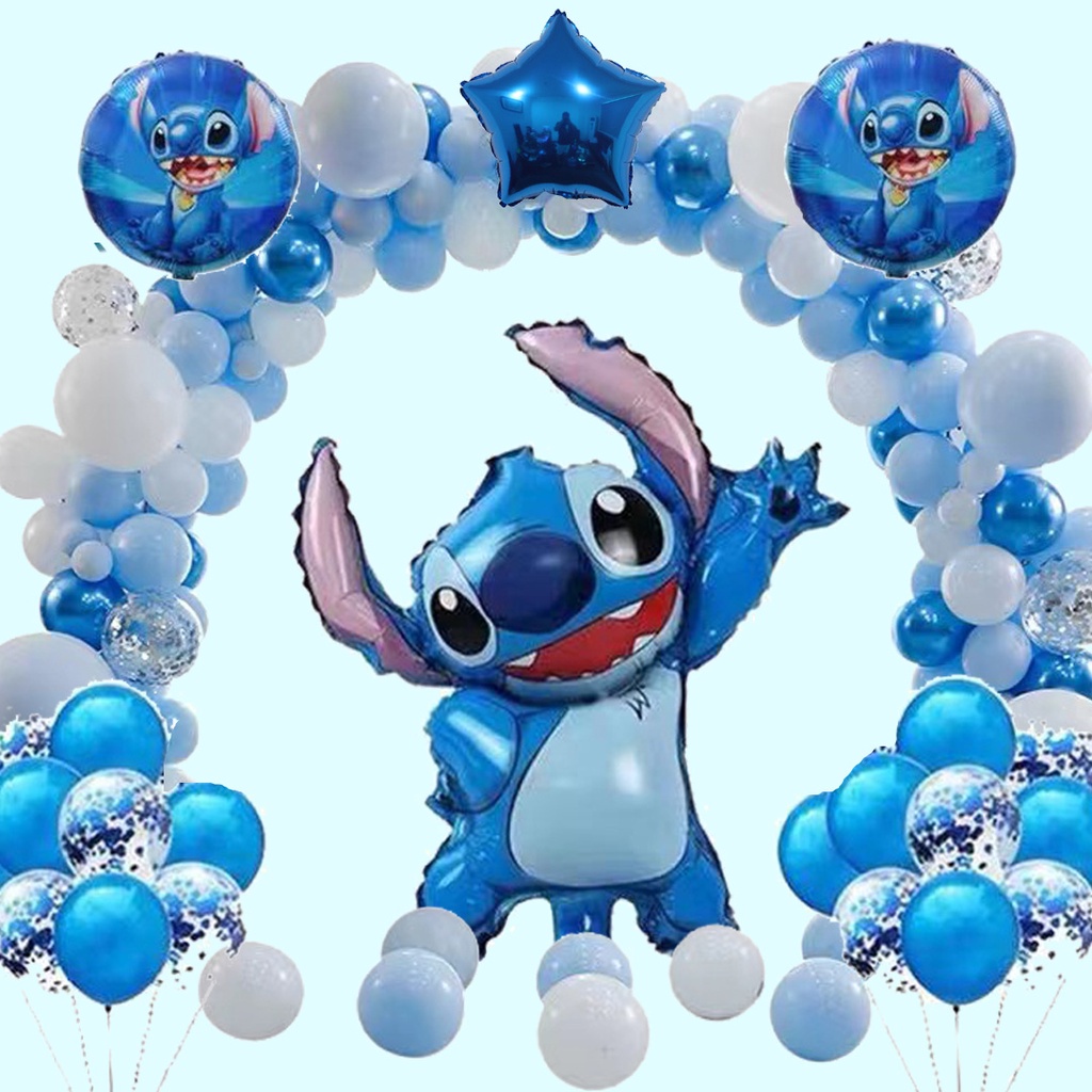  6 globos de Lilo y Stitch, decoración de fiesta de Lilo y Stitch  : Juguetes y Juegos