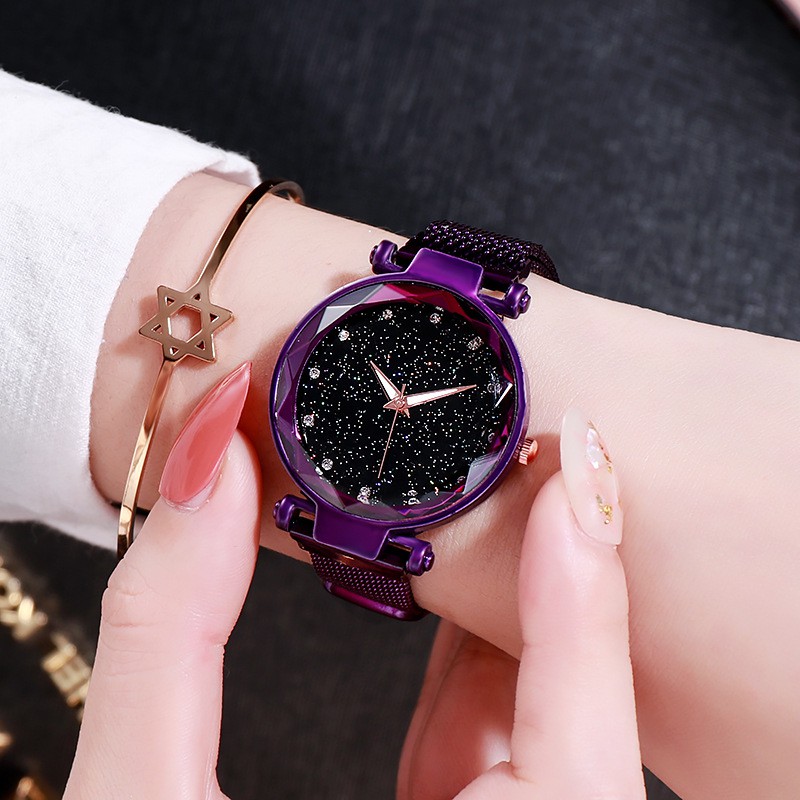 Reloj Con Puntero Magnetico De Cielo Estrellado De Moda Europea Y Americana reloj Shopee Colombia
