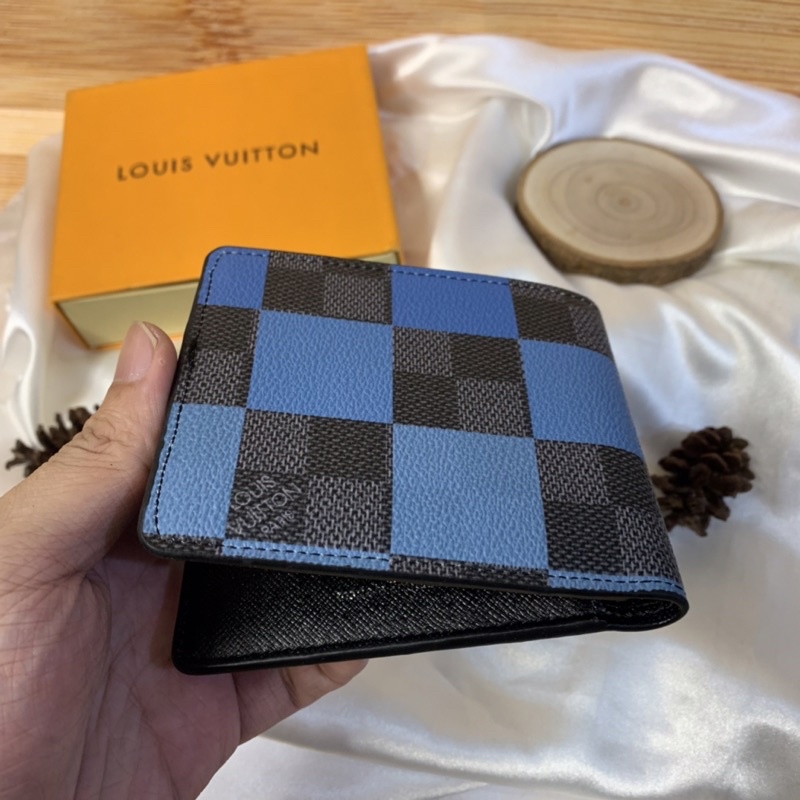 Lv LOUIS VUITTON cartera para hombre importación PREMIUM cartera plegable  bolsa de papel gratis