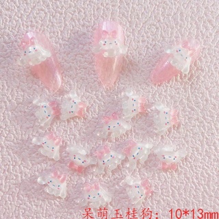 20Pcs/set Sweet Cool Style Cartoon Cute Kuromi Kawaii Cinnamoroll My Melody  Kitty Resin Nail Jewelry Accessories Toys for Girls