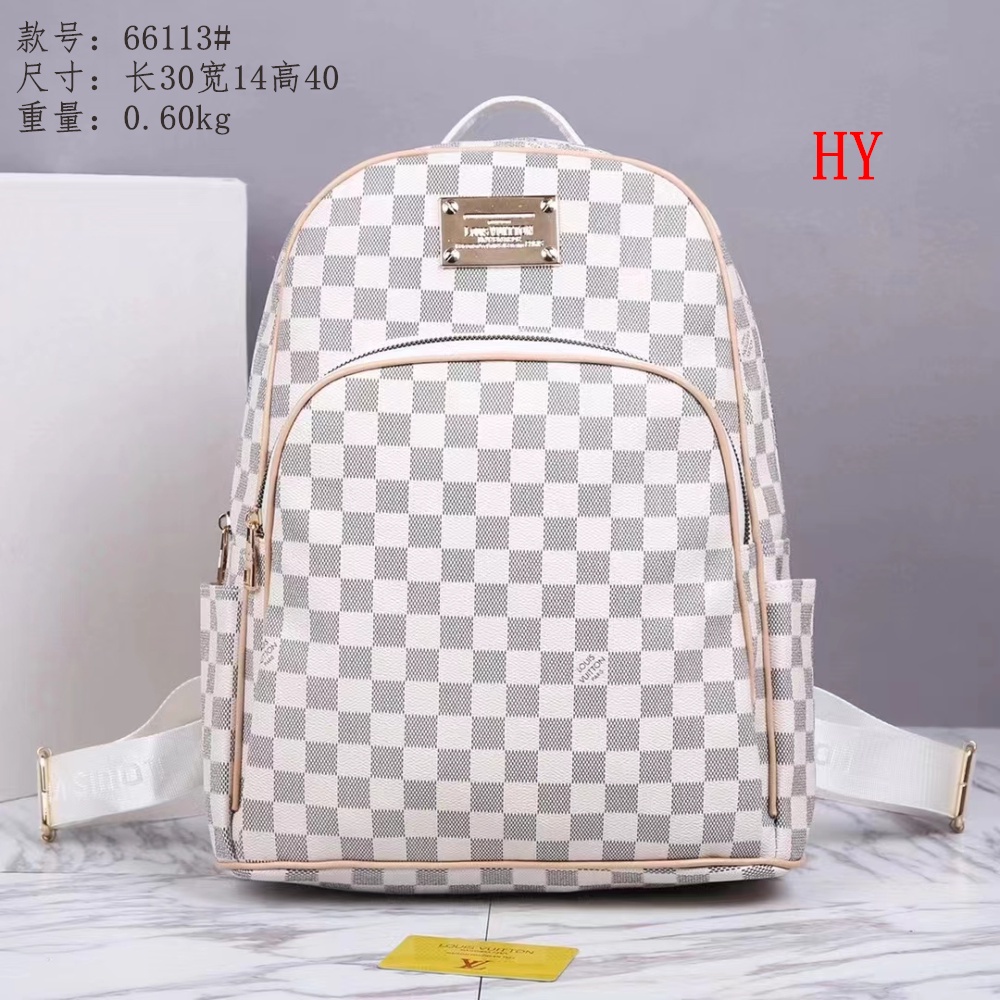 louis vuitton Lv Mochila De Alta Calidad Para Hombres Y Mujeres Estudiante  Al Aire Libre casual Rejilla Compras Bolsas De Viaje 66113