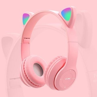 Auriculares Gato Oreja Gatito Gamer Bluetooth Inal mbrico Con