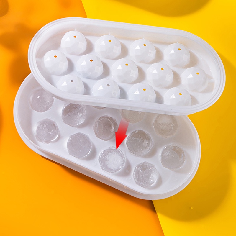 Round ice tray, small round ice hockey mold with cover, cocktail and whisky ice  tray without bisphenol A.