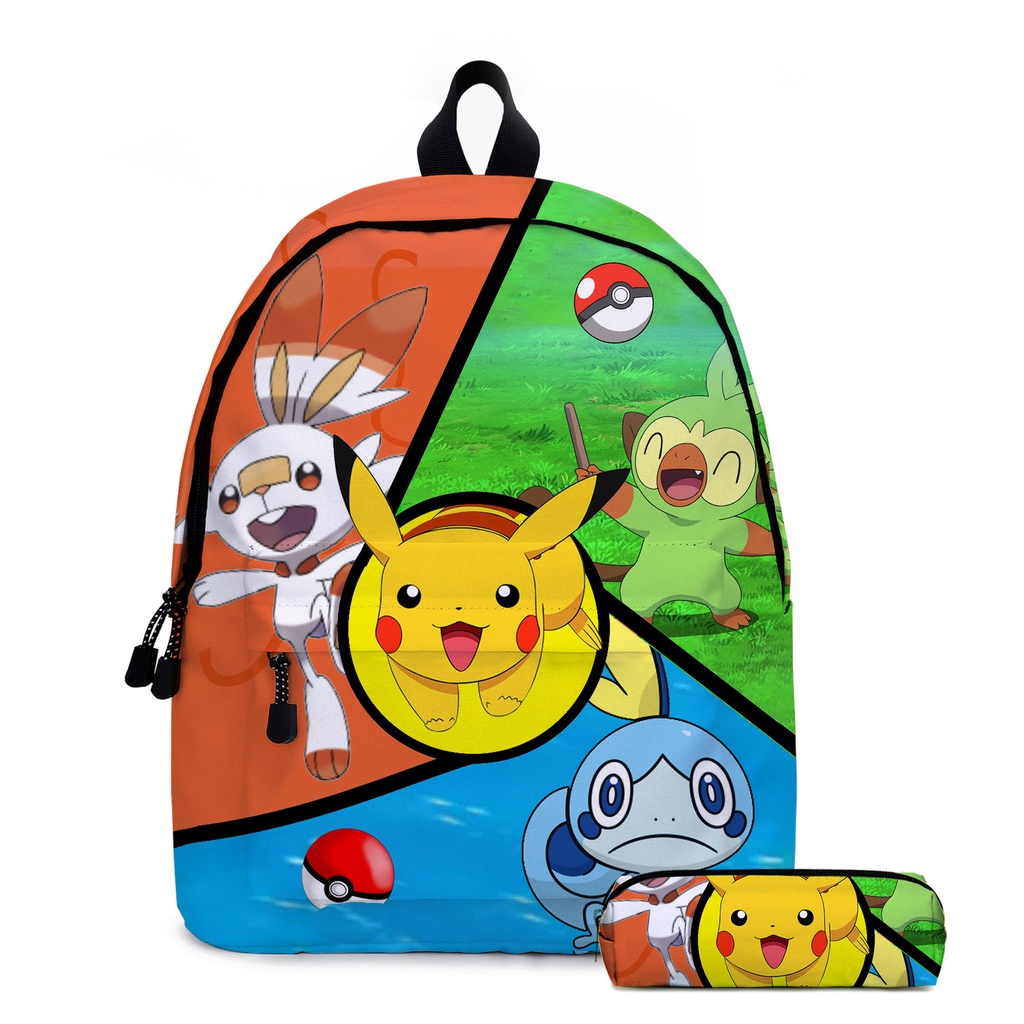 16 Pokemon Pikachu Mochilas Escolares Grande De Niños Para La Escuela  Calidad