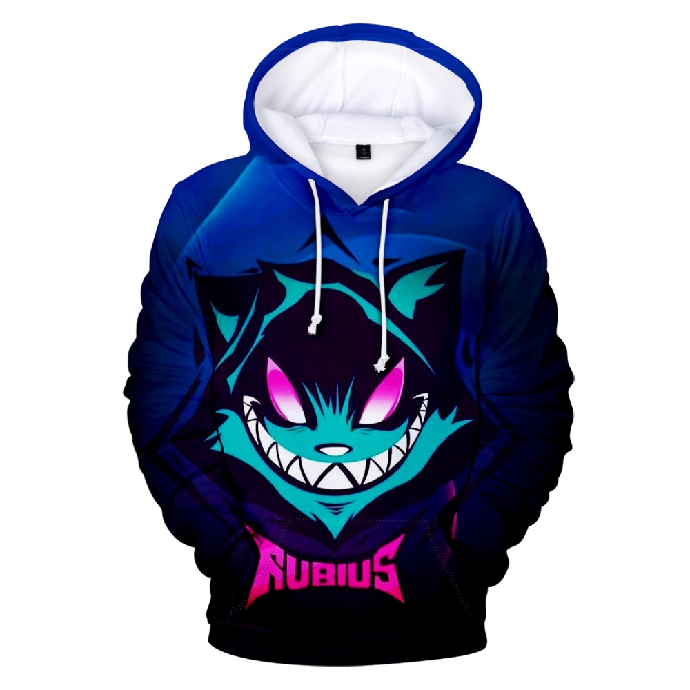 2022 Nueva Llegada Rubius Z 3D Impreso Moda Oto o Winer Sudaderas Con Capucha Ropa Deportiva HIP HOP Mujeres Hombres