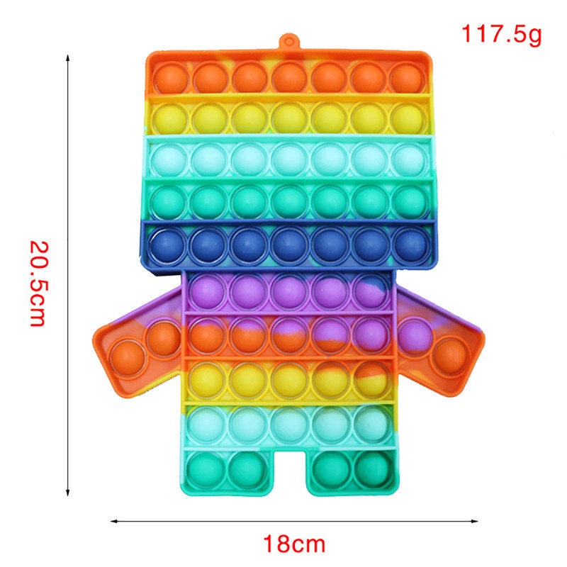 Enorme Arco Iris Pop It Push Bubble Sensorial Lindo Juguete Super