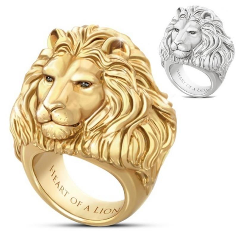 Anillo de le n para hombre joyer a de cabeza de animal Shopee