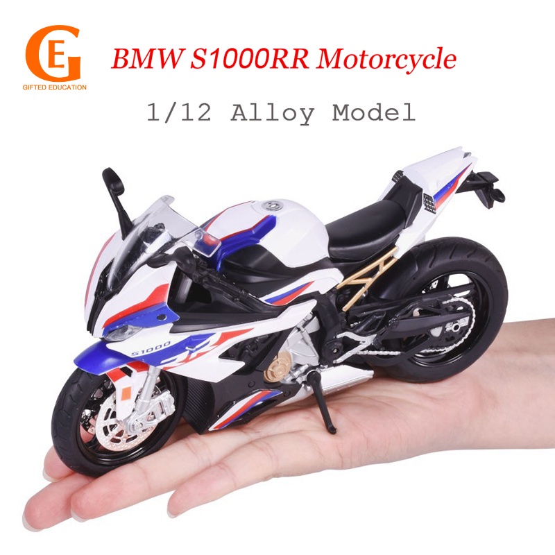 Juguete de motocicleta, vehículos de tracción hacia atrás, motocicleta de  juguete de aleación con sonido y luz, réplica de motocicleta a escala 1:12