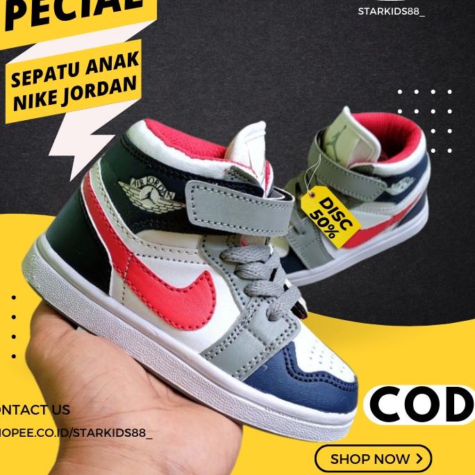 Nike Jordan Original niños / niñas zapatos escuela primaria negro blanco calidad Premium Snekers última escuela Nike Jodan Air Jordan Ori Kids para niños 6 7 8 9 10 11 12 productos originales nuevo 9.!!! | Colombia