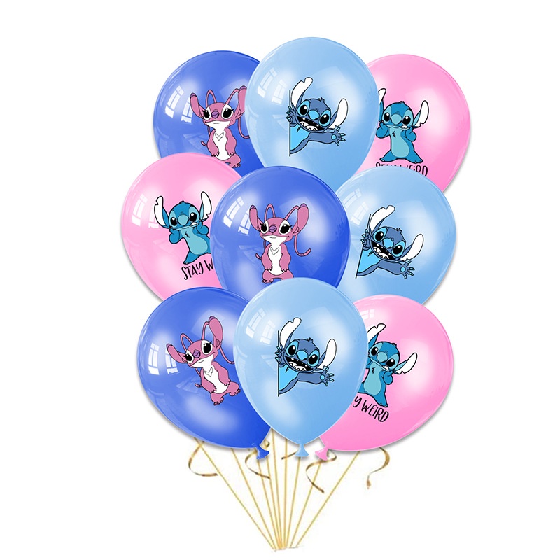 Globo De Látex Con Tema De Dibujos Animados Lilo & Stitch Nueva Estrella  Puntada De Bebé Globos De Decoración De Cumpleaños