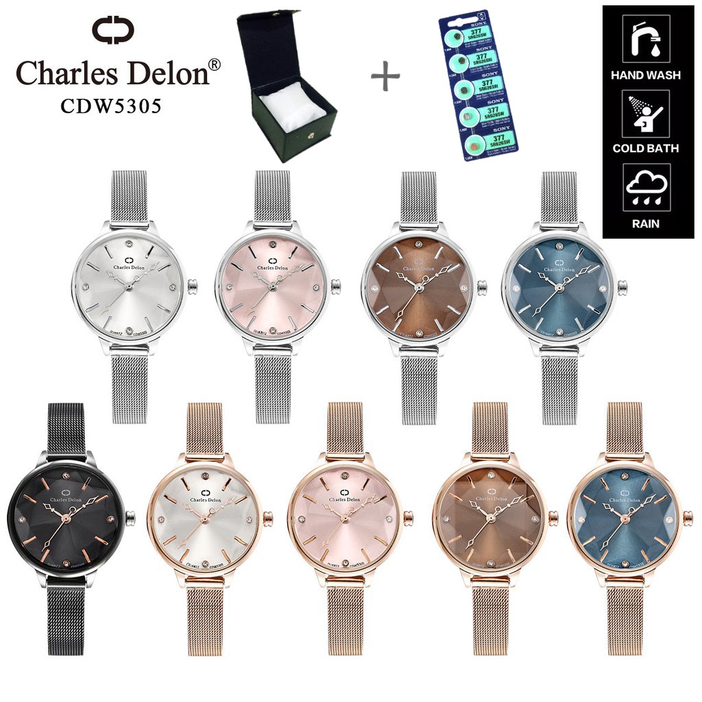 Charles Delon 5305 relojes para mujer resistencia al agua de arena ORIGINAL relojes Shopee Colombia