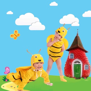 Disfraz de abeja de 2 piezas con alas de abejorro y diadema para niños,  disfraz de abeja de abeja, color amarillo
