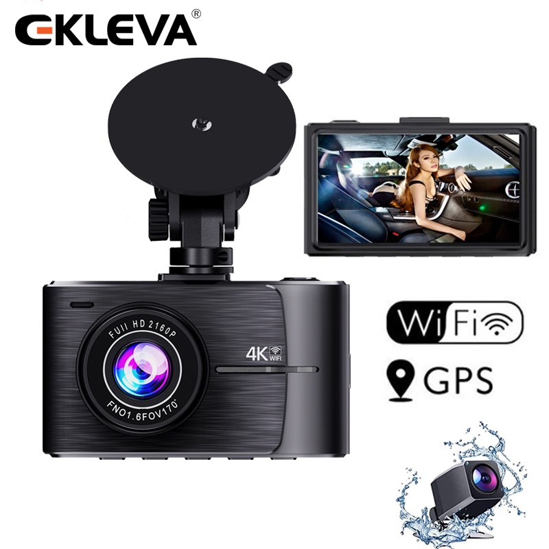 EKLEVA 3 16 Pulgadas Pantalla Curva 4K Coche DVR 3840 X 2160P Dash Cam 