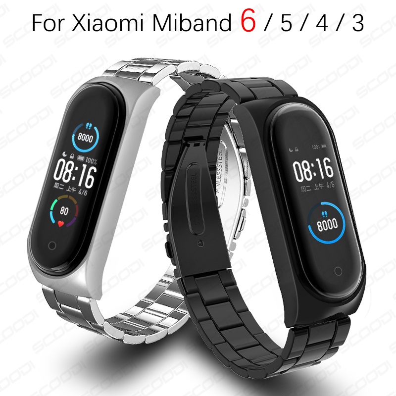 Comprar Diamante de moda para Xiaomi Band 7 6 Correa pulsera de acero  inoxidable para Xiaomi Mi Band 6 5 4 3 Correa de reloj Correa de repuesto  pulsera de cadena Mujer banda