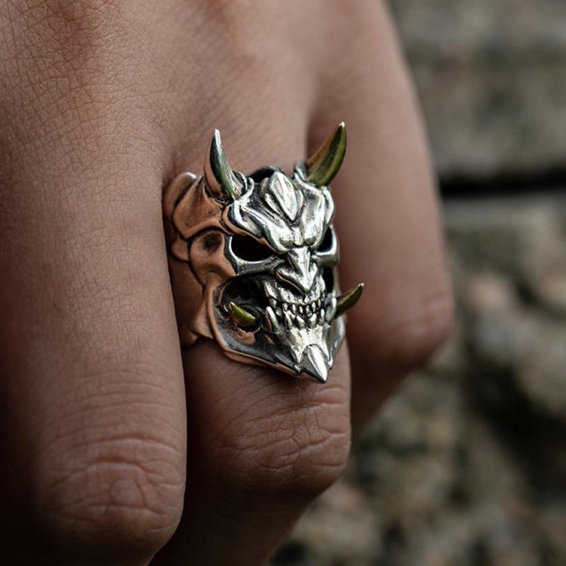 Anillos Skull Biker Silver para hombre en ®