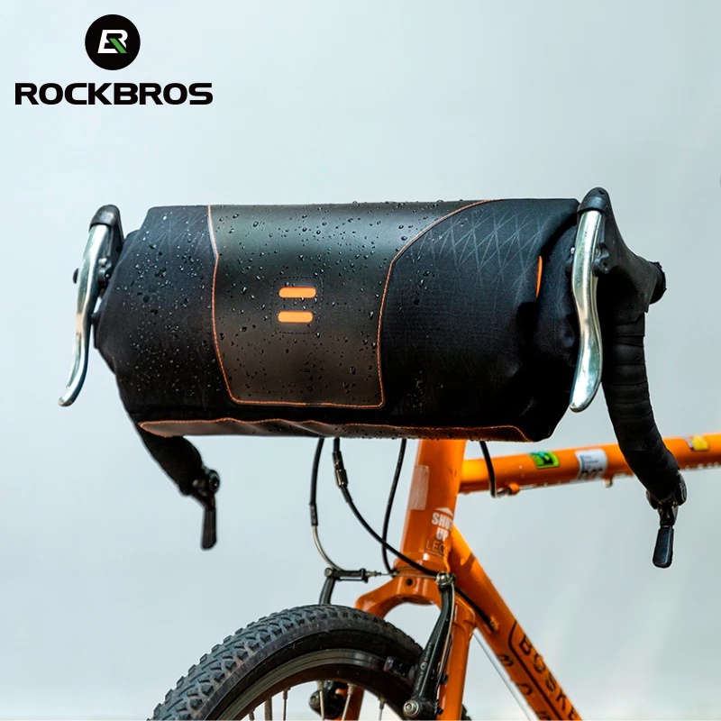 ROCKBROS Bolsa de manillar para bicicleta, bolsa de almacenamiento con  marco frontal, bolsa de hombro impermeable de gran capacidad para bicicleta  de