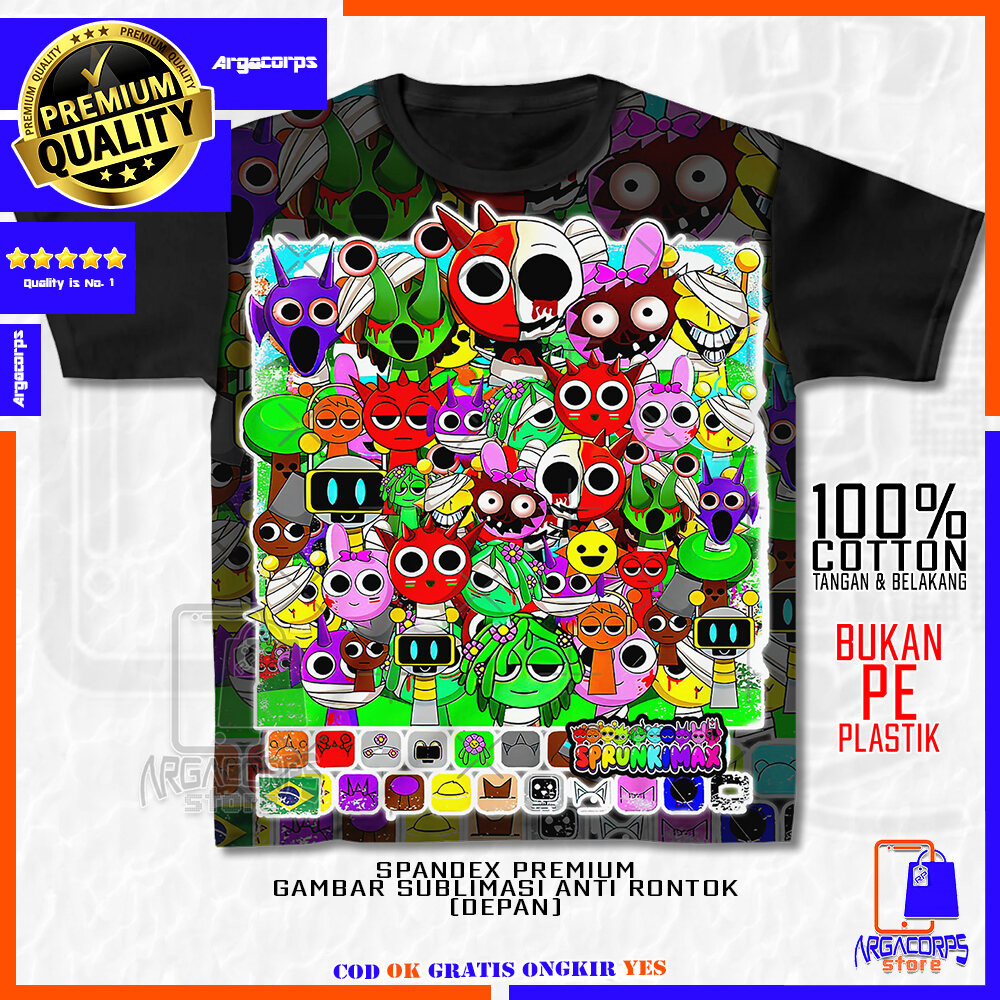 Camisetas Infantiles 3D , Ropa Infantil Sprunki Art 1 De Distro ...