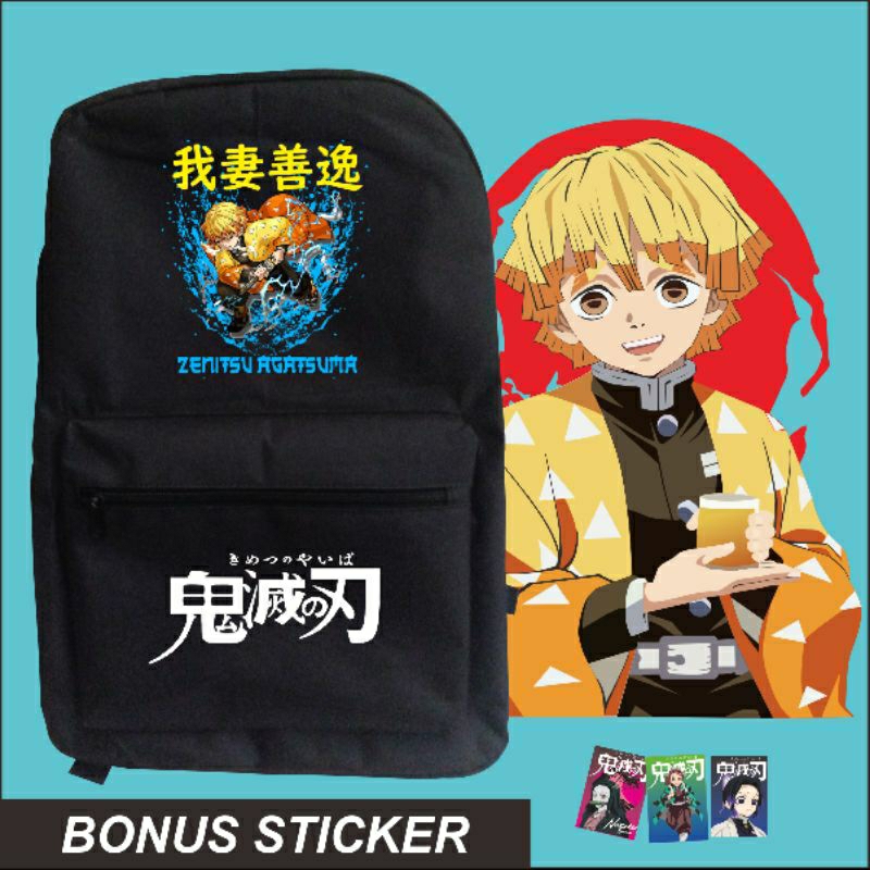 Kimetsu No Yaiba Zenitsu Agatsuma Anime Demon Slayer Mochila Escolar Shopee Colombia