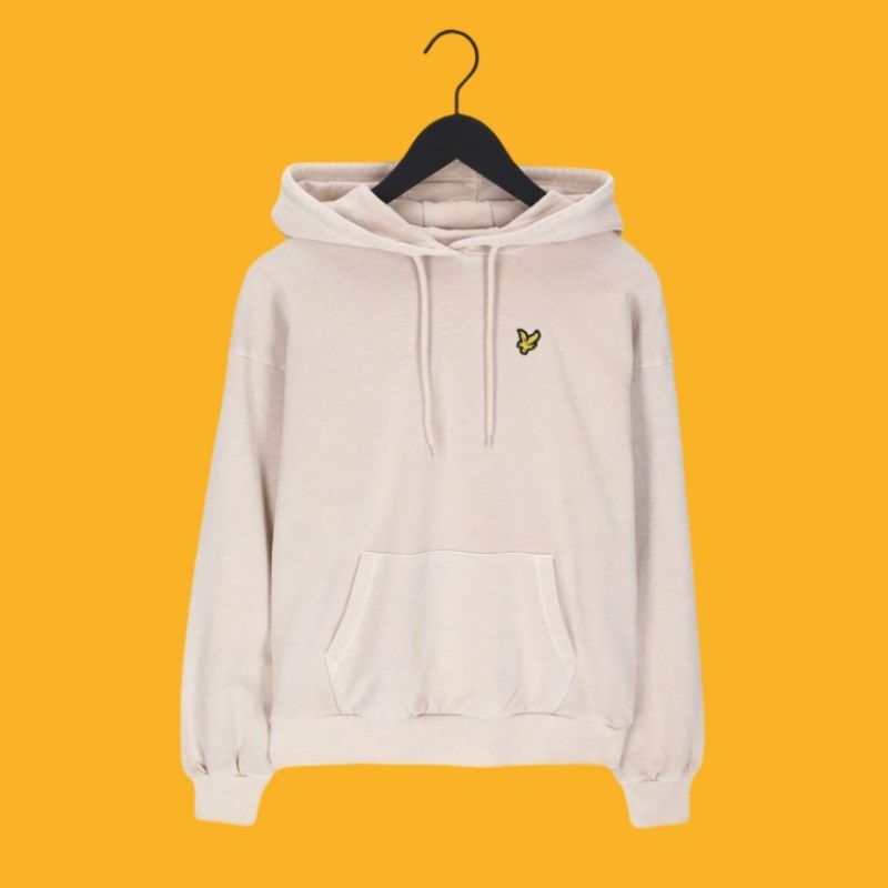 Sudadera con capucha y logo bordado, Beige