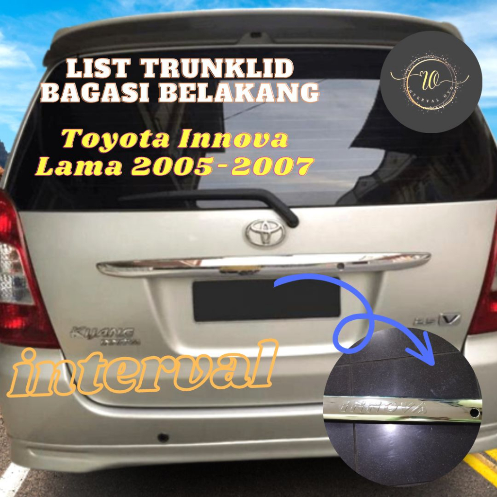 Old Innova Car Rear Trunklid List 20052007 maletero tapa cromada