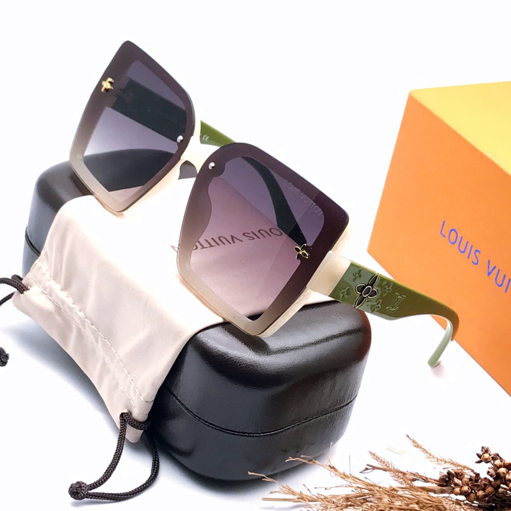 Gafas de sol para mujer/gafas de sol negras de moda Louis Vuitton Jk23042  limpiadores súper y gratis