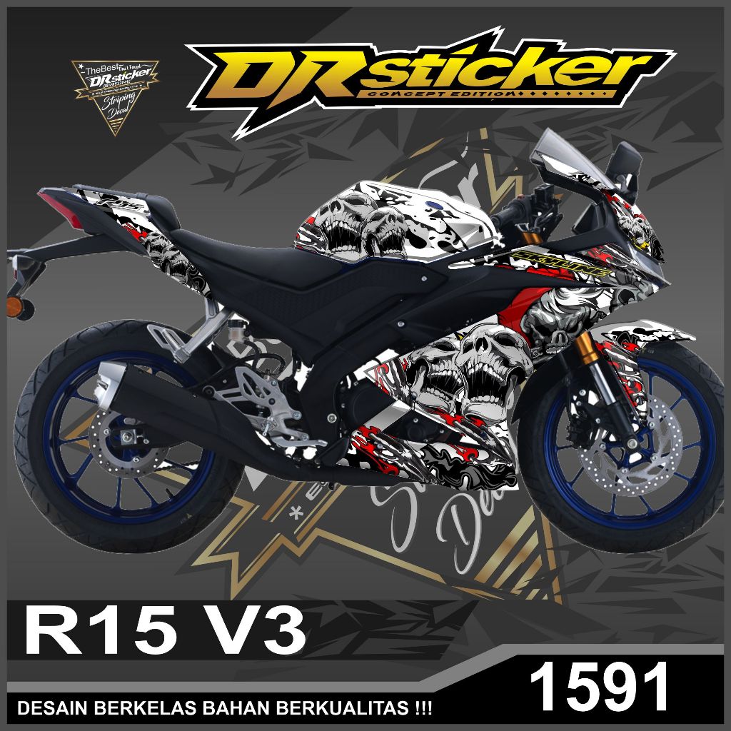 Calcomanía Motocicleta Yamaha R15 V2 V3 Cuerpo Completo Calidad Premium ...
