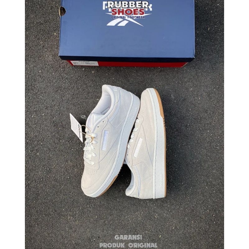 Reebok CLUB Zapatos C 85 Gris Goma Gamuza Oficial Zapatillas Casuales Shopee Colombia