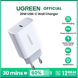 Ugreen Cargador De 20w + Cable Usb C A Lightning Para IPhone 13 14