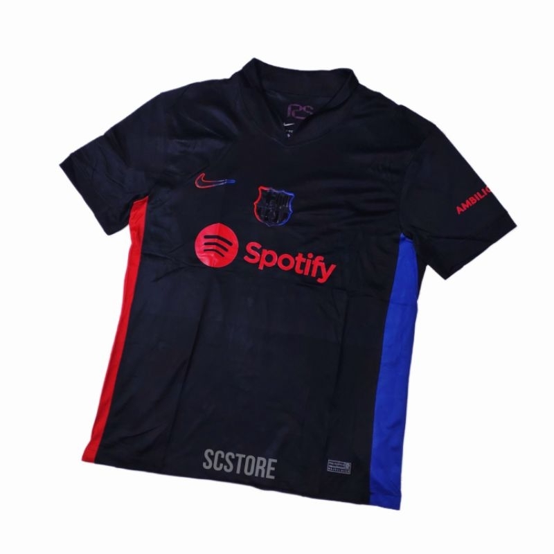 Camiseta De Visitante Del Barcelona Parche Completo 2024/2025 Fútbol