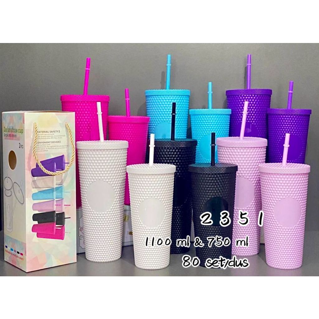 2pcs Vaso De Paja Starbuck Viral UK 1000ML Y 750ML Lindo Estético Para  Beber | Shopee Colombia