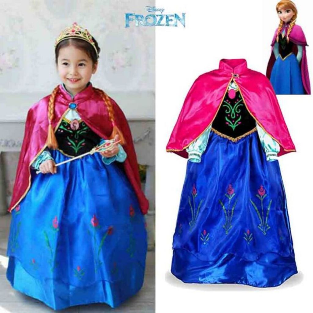 Vestido de best sale princesa anna frozen