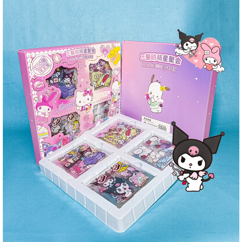 Caja De Pegatinas Con Motivo Mixto De 100 Hojas Hello Kity X Sanrio ...