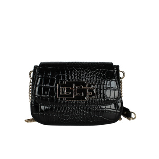 Bolso Bandolera Guess-rectangular Para Mujer Con Llavero , Bolsa A Prueba  De Polvo (3 Colores Disponibles , Negro)