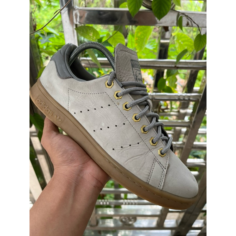 Adidas Stan Smith Cuero Gamuza Gris