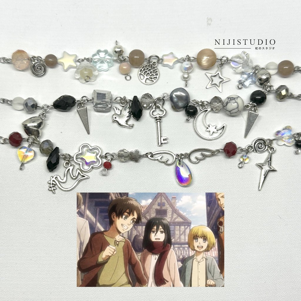 Pulsera A Juego Ataque Los Titanes aot eren mikasa armin Temática  Bacadescription | De Cuentas Coquette y2k | Shopee Colombia