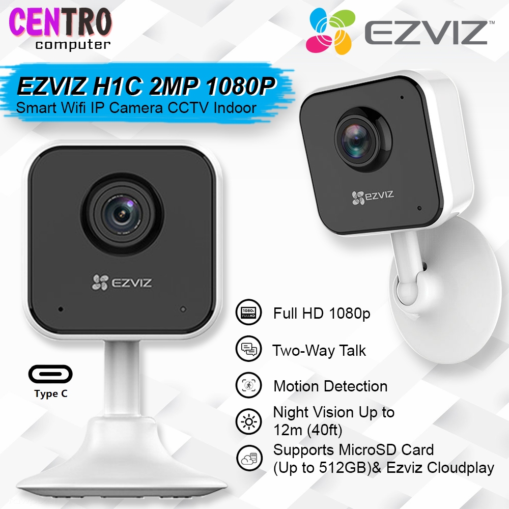 Telecamera Interna Ezviz H1C FHD – Audio Bidirezionale, Base Calamitata, Wi-Fi, Notturna