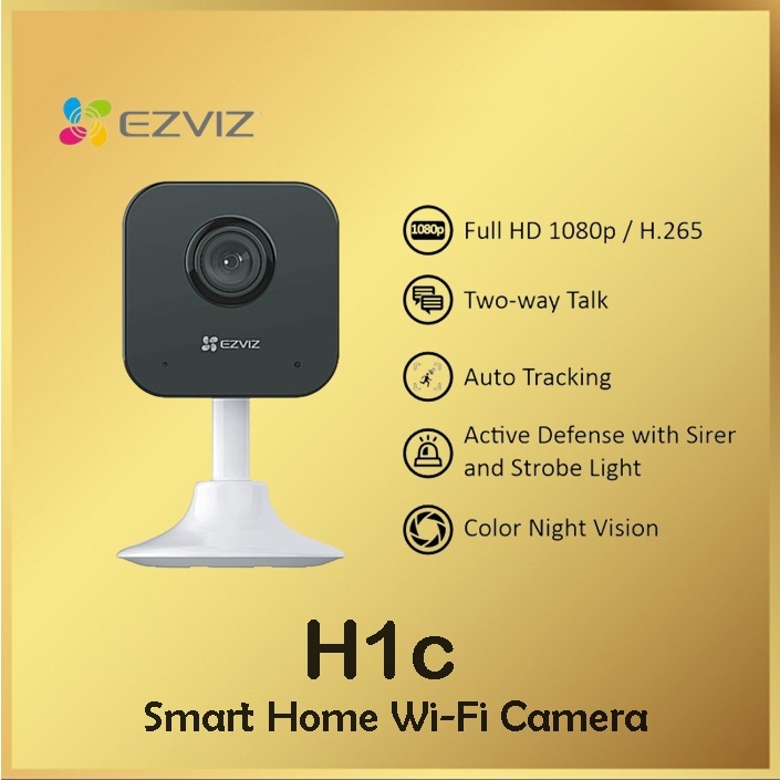 Cámara De Seguridad Ezviz 1080p Wifi Interior H265 108° Color