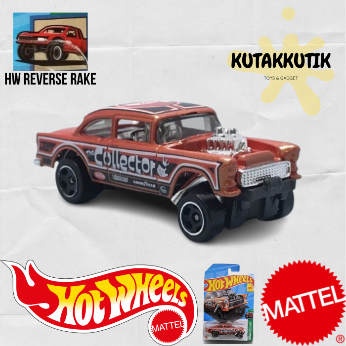 Hot Wheels 1/64 - 55 Chevy Bel Air Gasser #8/10 Violet - Série 50th Favorites (Neuf)