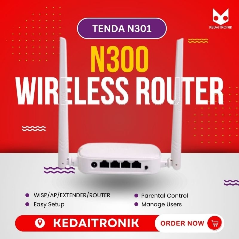 Tenda N301 Repetidor De Router Inalambrico AP WISP N300 Extensor Wifi 2 Antena Shopee Colombia