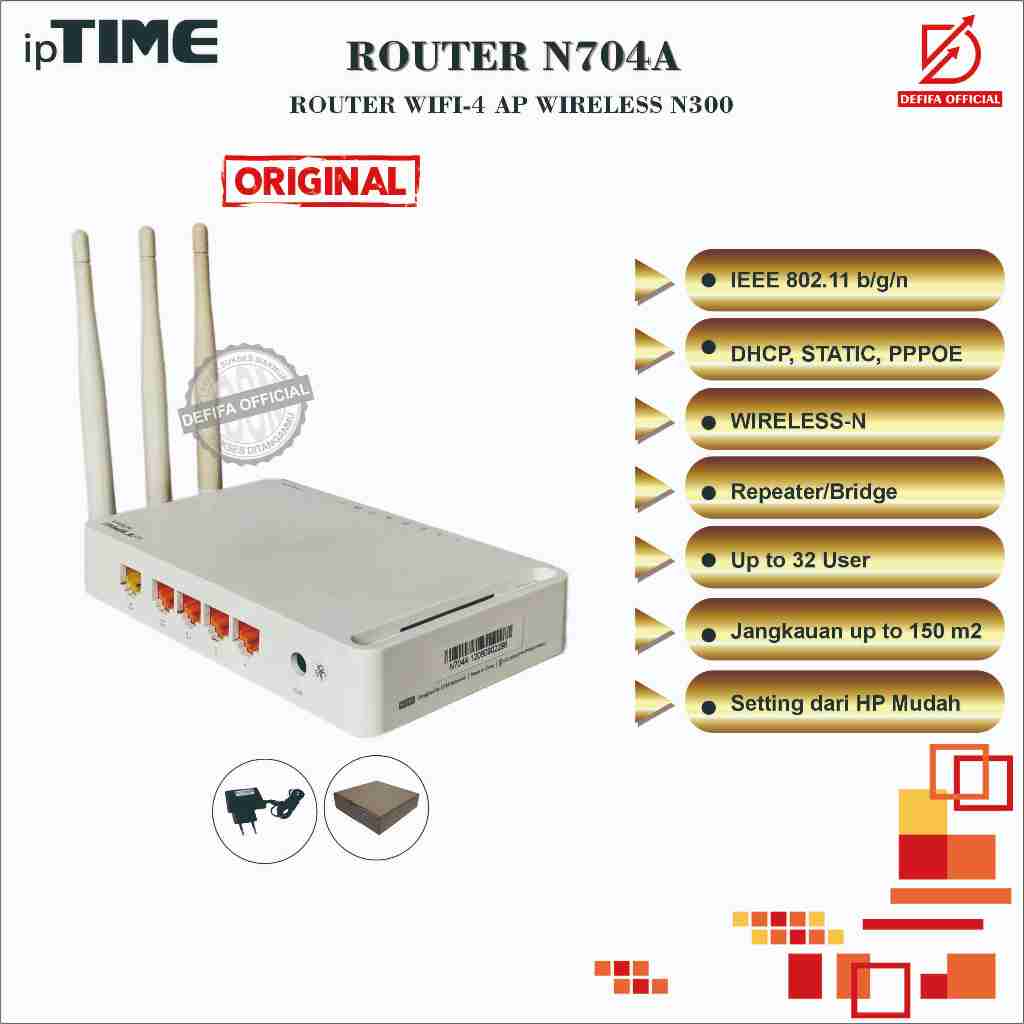 Router Inalámbrico WIFI IPTIme N704A Tecnología 300 Mbps 11n | Shopee ...
