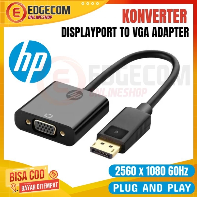 Convertidor Displayport DP A VGA Adaptador HP Original 1080p HD Display ...