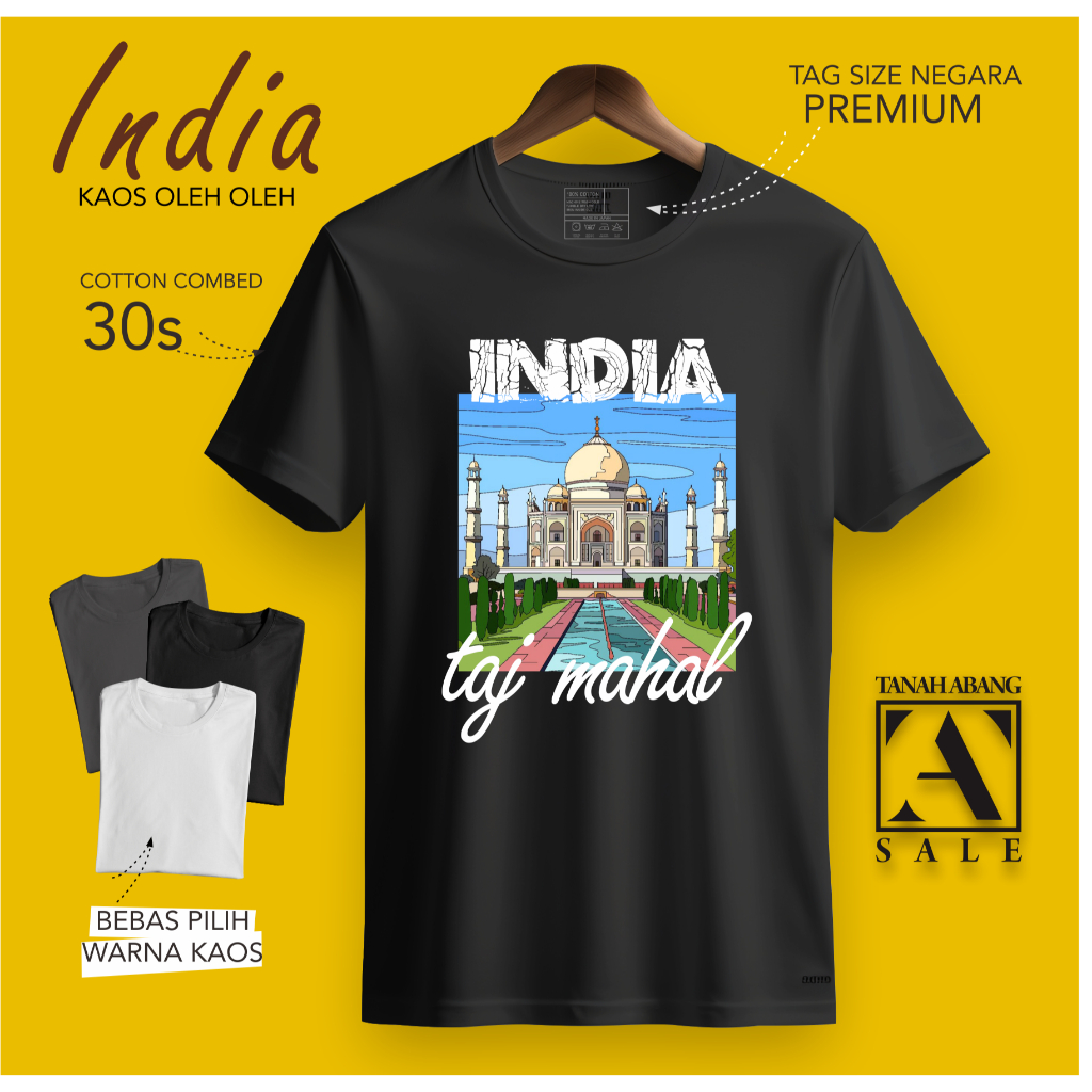 Camisetas , Recuerdos Indios , TAJ MAHAL , Utilizando Etiquetas ...