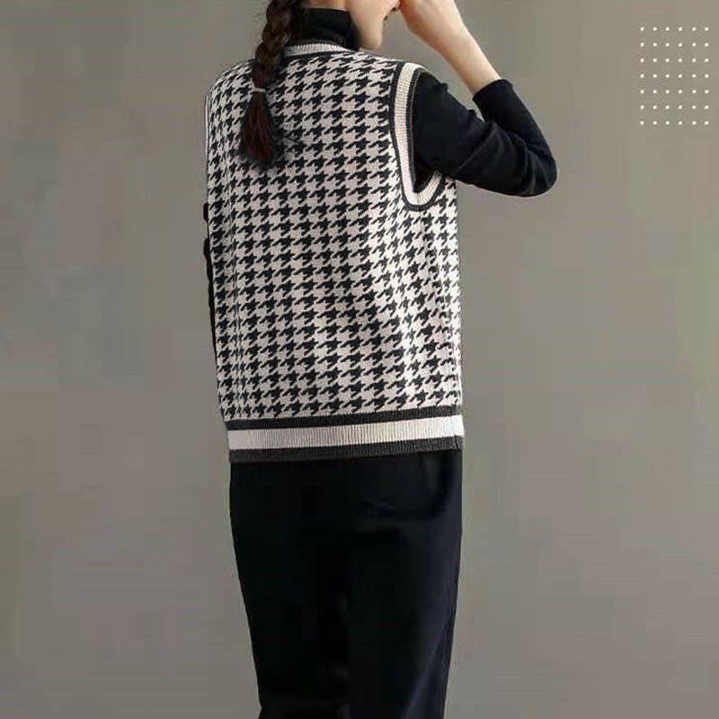 Mujer sweater tejido ocho combinado