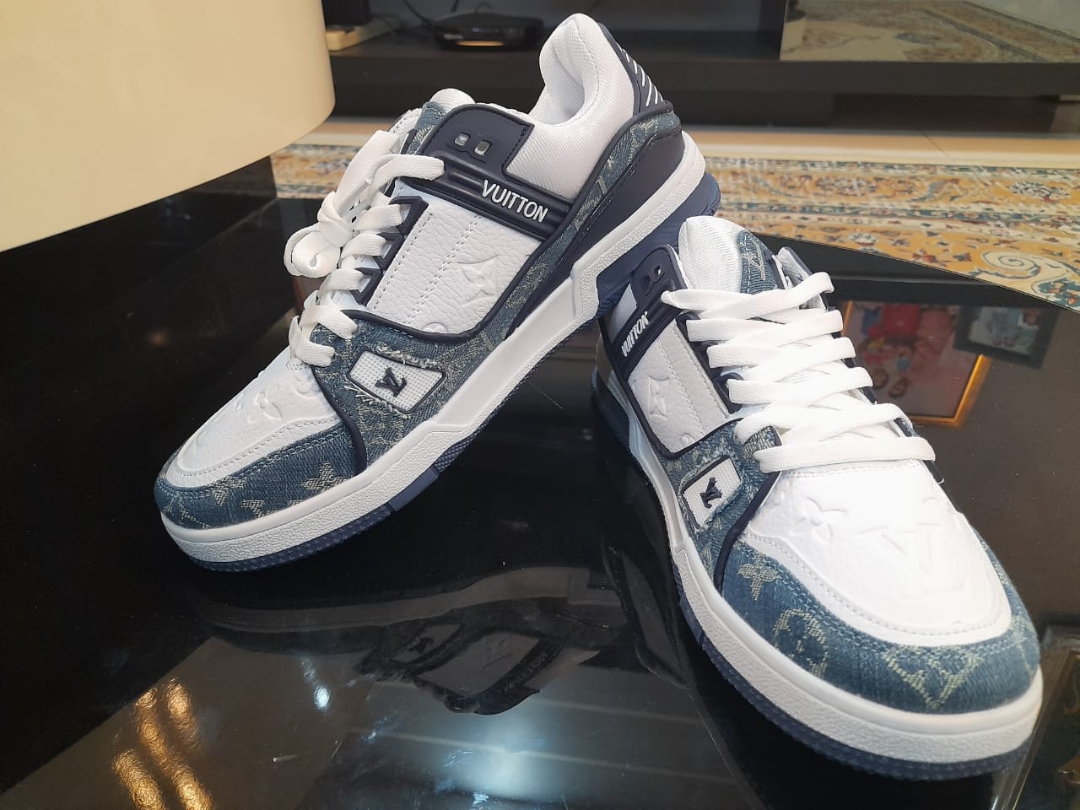 Oferta Especial 2023 Nuevo Estilo Zapatos De Los Hombres Louis Vuitton Lv  Trainer Zapatillas Casuales De Deporte Blanco Azul Tenis Casual Deportes  Baloncesto Moda Deportivos Al Aire Libre Jogging