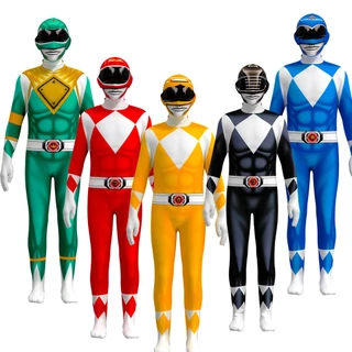 Morphsuits Disfraz De Power Ranger Rosa Para Mujer Y Hombre - Traje De Spandex Con Cremallera, Ideal Para Halloween Y Carnaval