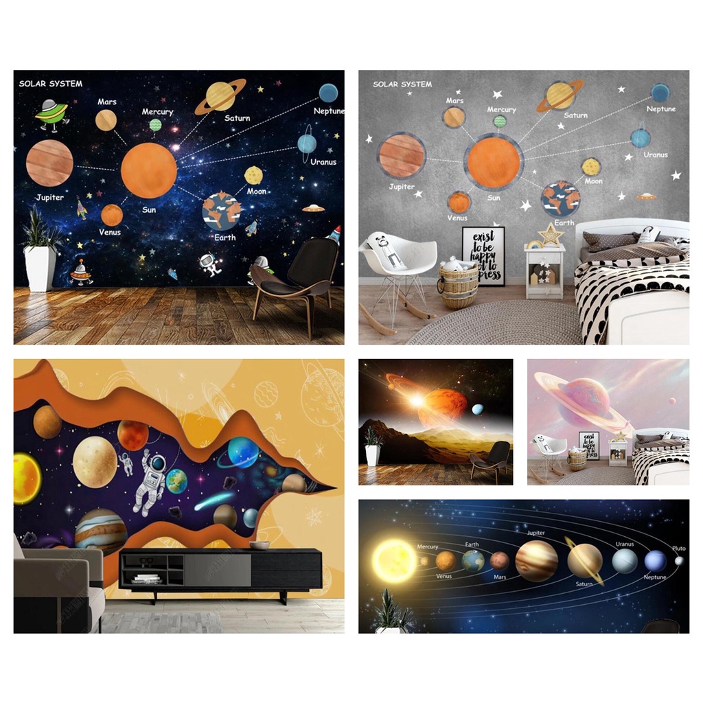 Papel Pintado Personalizado De Dibujos Animados Nave Espacial ...